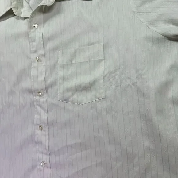 Vintage Arrow Kent Short Sleeve Shirt Mens 17.5 60s 70s Striped Skate Grunge - Picture 2 of 8